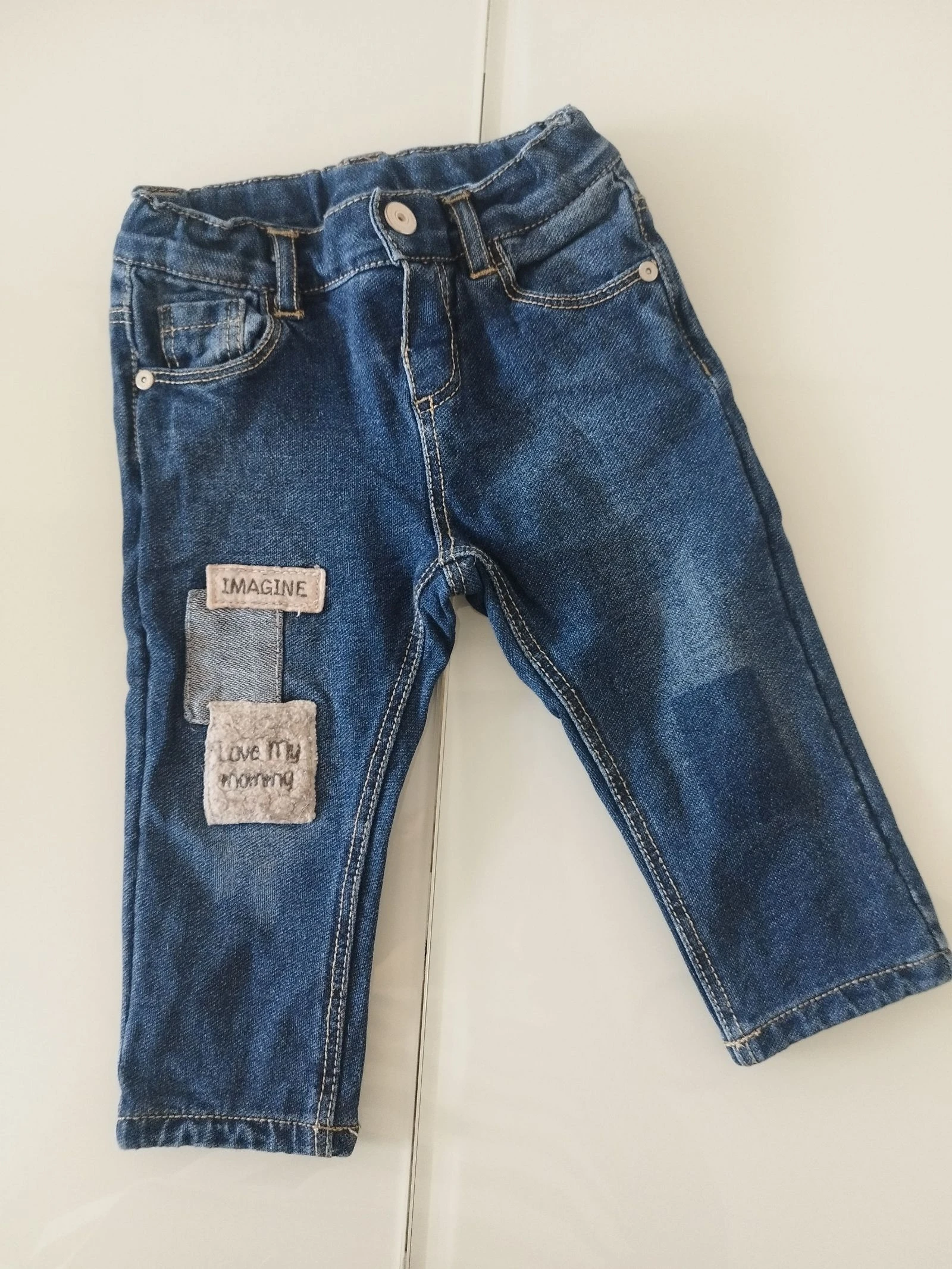 Pantalón vaquero bebe interior forrado 3-6 meses zara